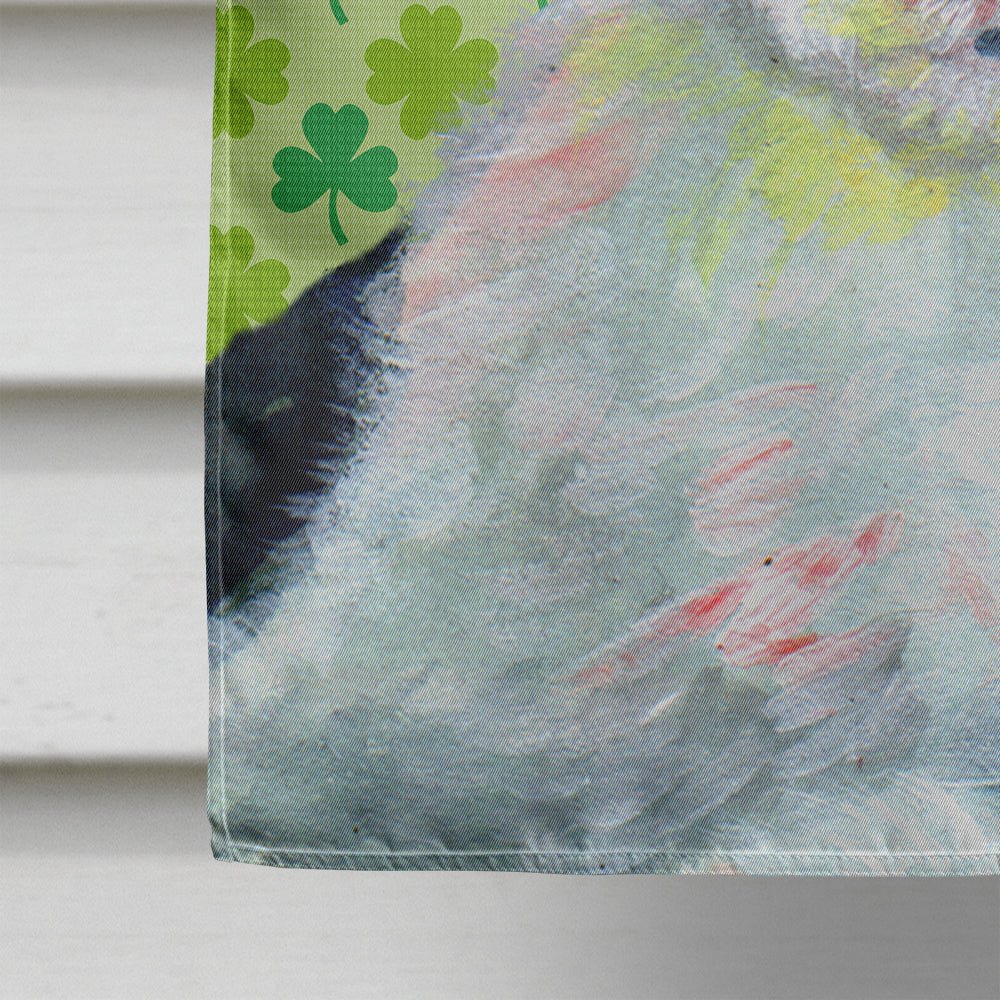 Old English Sheepdog St. Patrick's Day Shamrock Portrait Flag Canvas House Size  the-store.com.