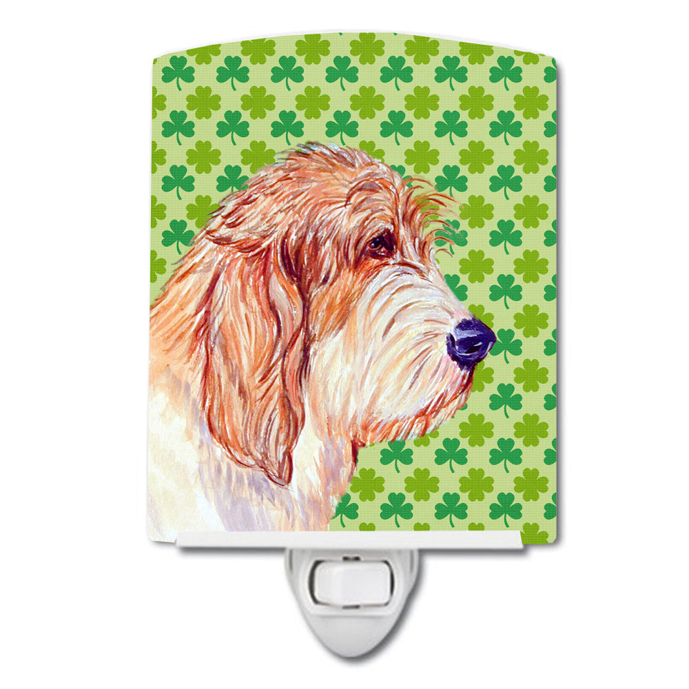 Petit Basset Griffon Vendeen St. Patrick's Day Shamrock Ceramic Night Light LH9217CNL - the-store.com