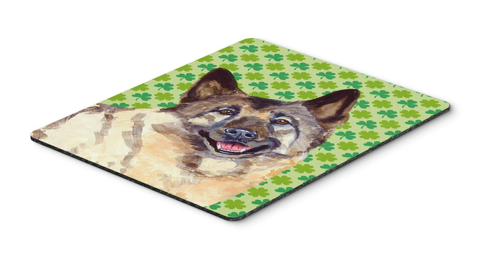 Norwegian Elkhound St. Patrick's Day Shamrock Mouse Pad, Hot Pad or Trivet by Caroline's Treasures