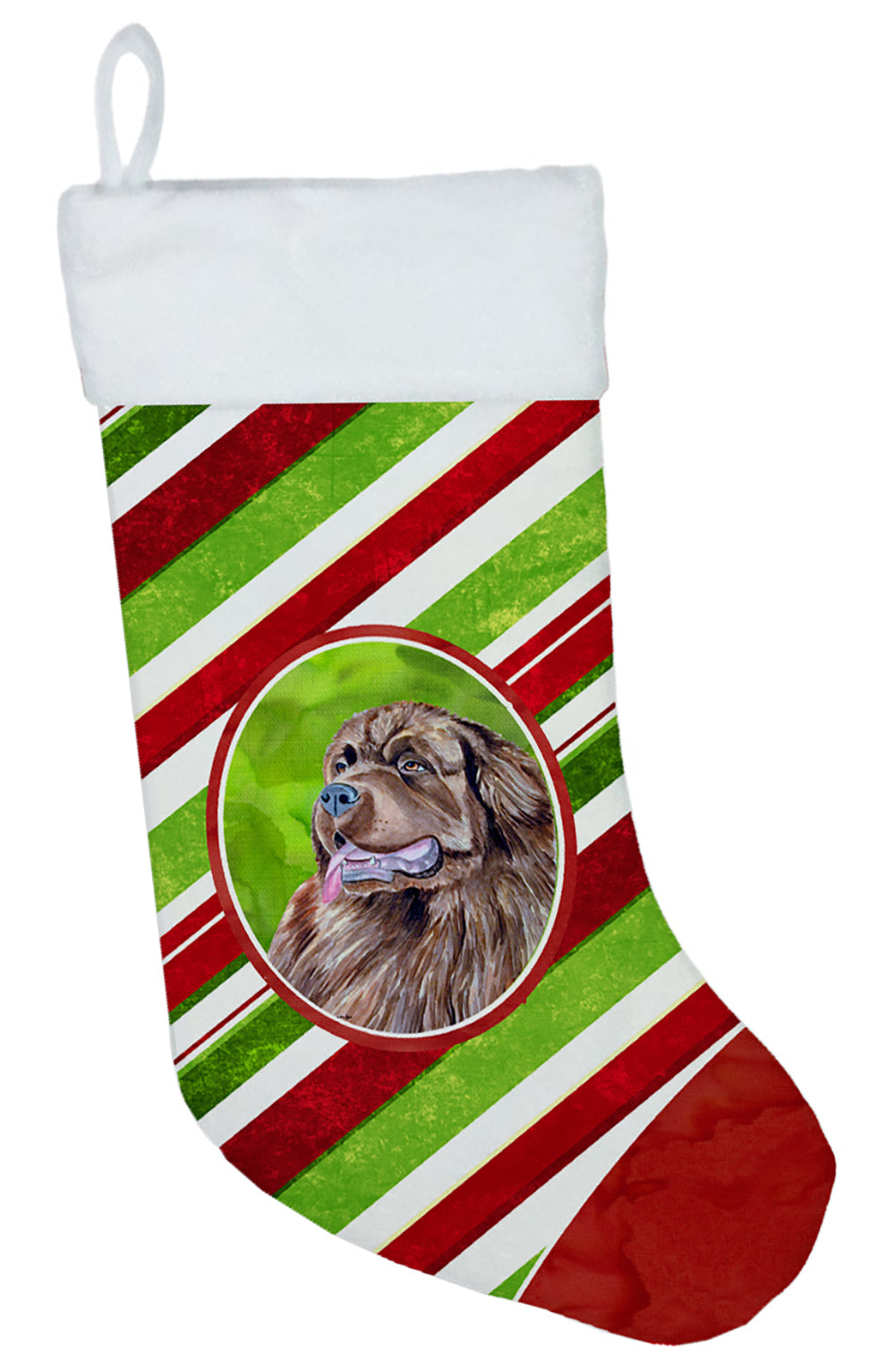 Newfoundland Candy Cane Holiday Christmas Christmas Stocking LH9219  the-store.com.