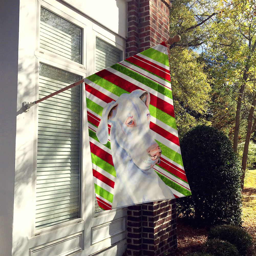 Great Dane Candy Cane Holiday Christmas  Flag Canvas House Size  the-store.com.