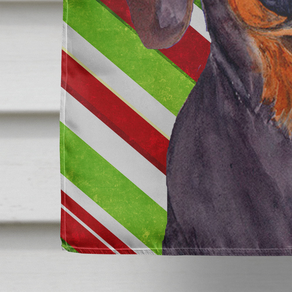 Dachshund Candy Cane Holiday Christmas  Flag Canvas House Size  the-store.com.