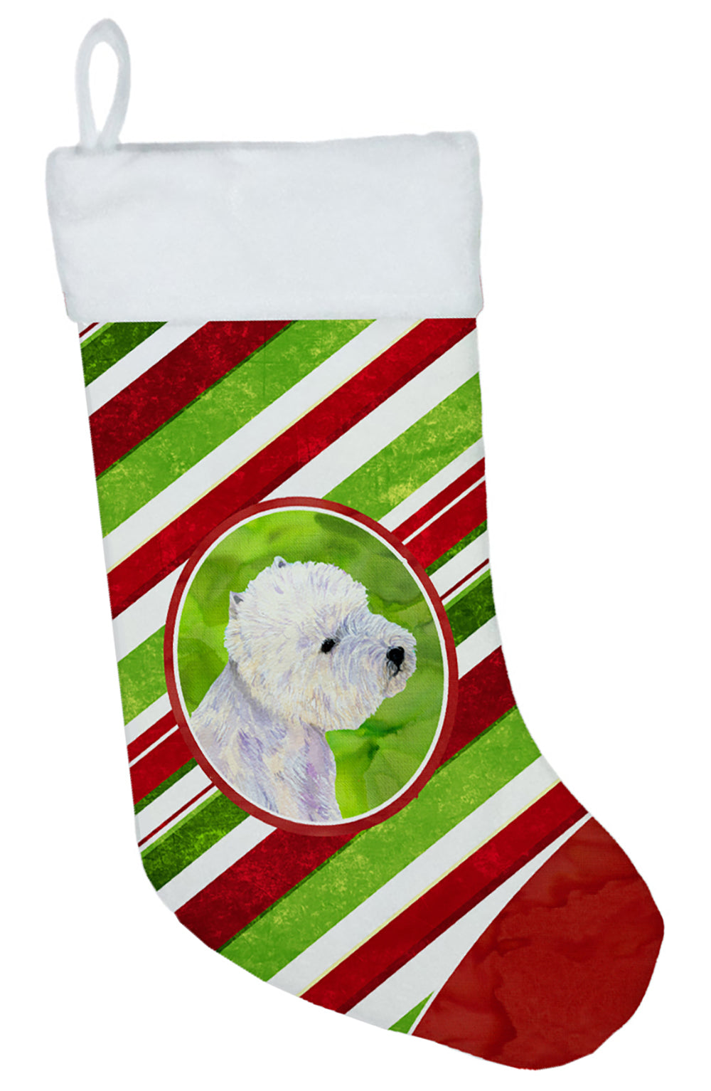 Westie Candy Cane Holiday Christmas Christmas Stocking LH9225  the-store.com.