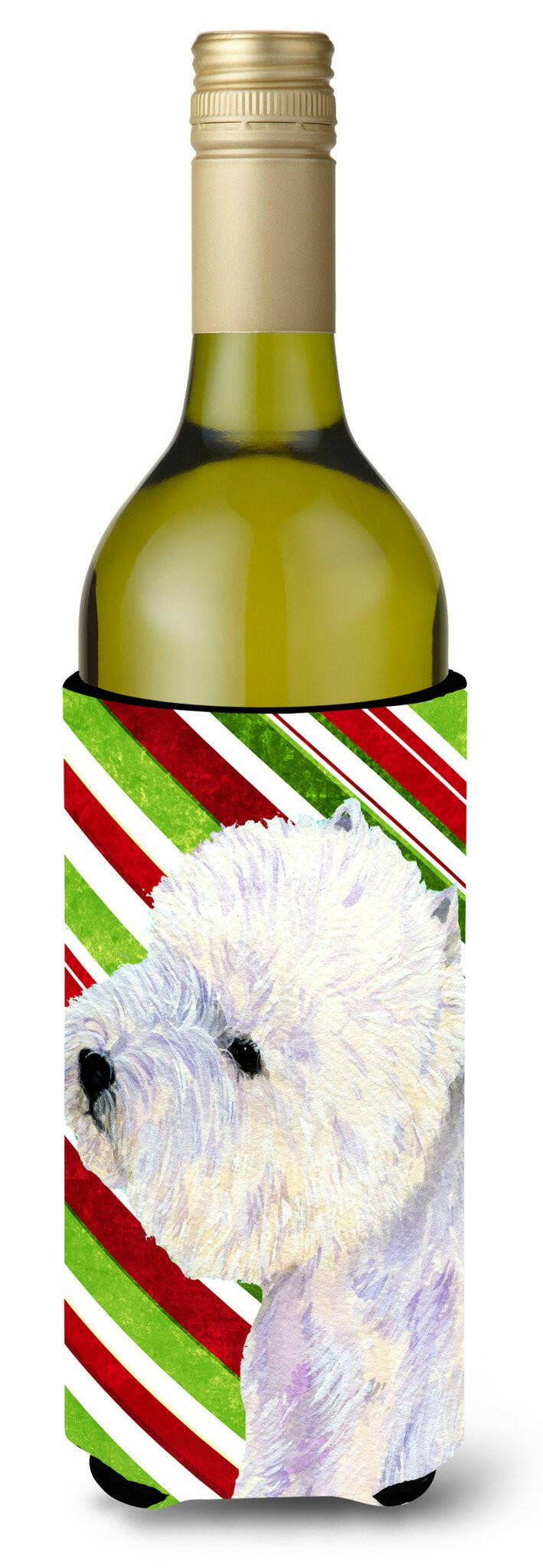 Westie Candy Cane Holiday Christmas Wine Bottle Beverage Insulator Beverage Insulator Hugger by Caroline's Treasures