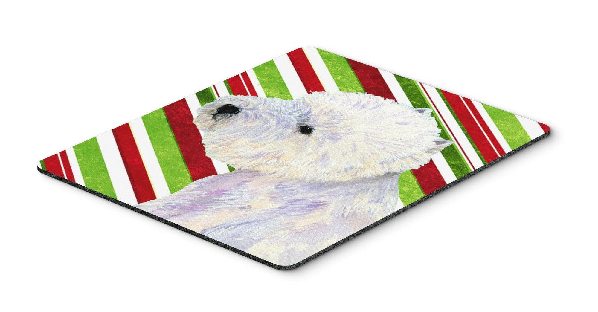 Westie Candy Cane Holiday Christmas Mouse Pad, Hot Pad or Trivet by Caroline's Treasures