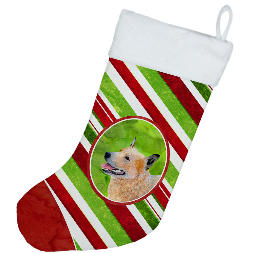 Australian Cattle Dog Candy Cane Holiday Christmas Christmas Stocking LH9227  the-store.com.