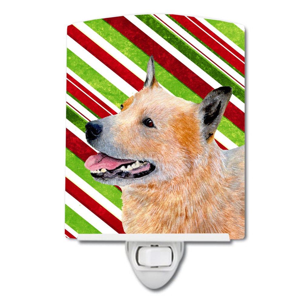 Australian Cattle Dog Candy Cane Holiday Christmas Ceramic Night Light LH9227CNL - the-store.com