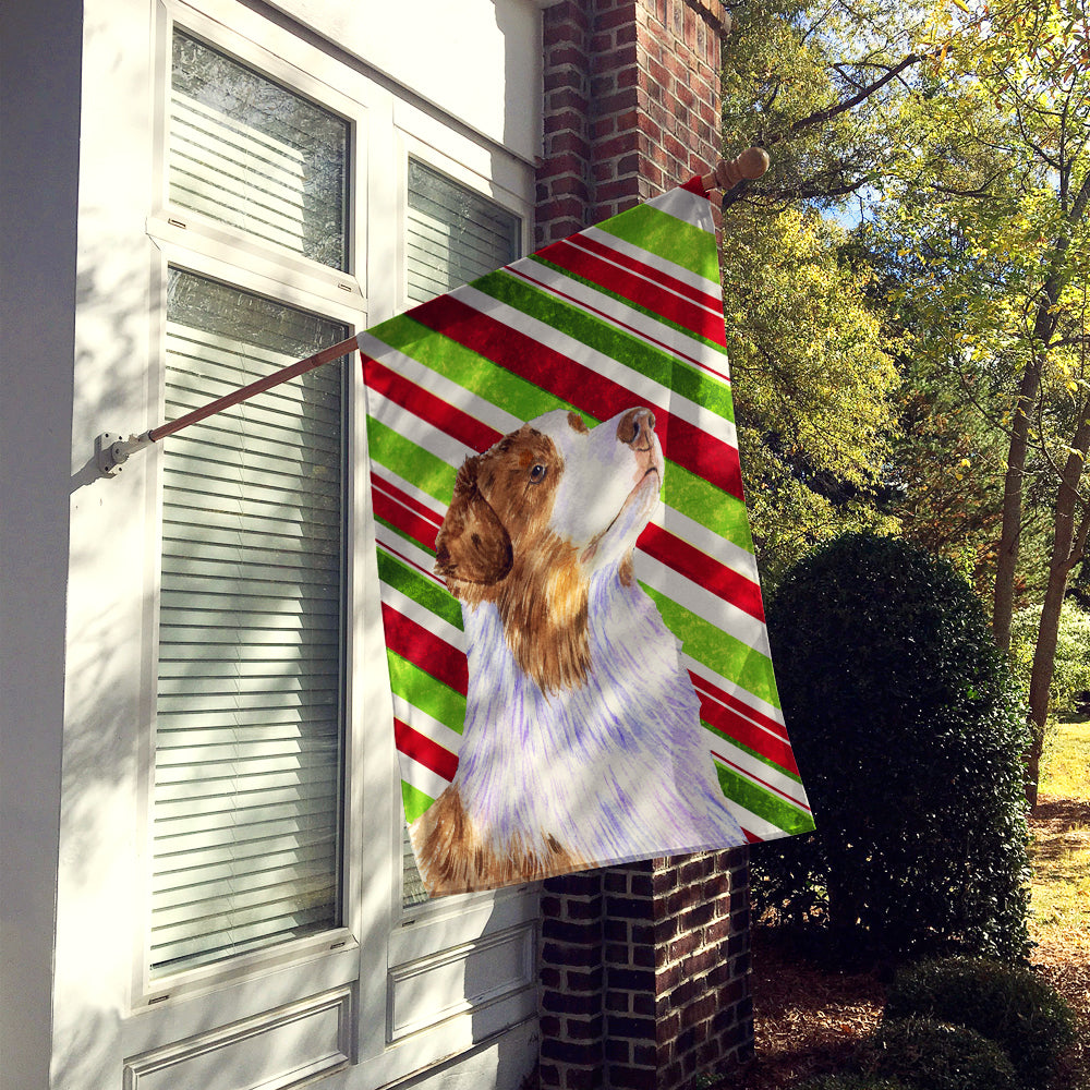 Australian Shepherd Candy Cane Holiday Christmas  Flag Canvas House Size  the-store.com.