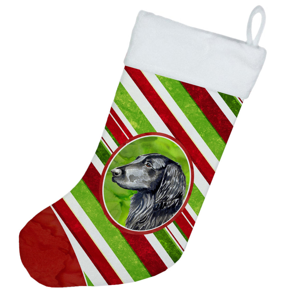 Flat Coated Retriever Candy Cane Holiday Christmas Christmas Stocking LH9231  the-store.com.