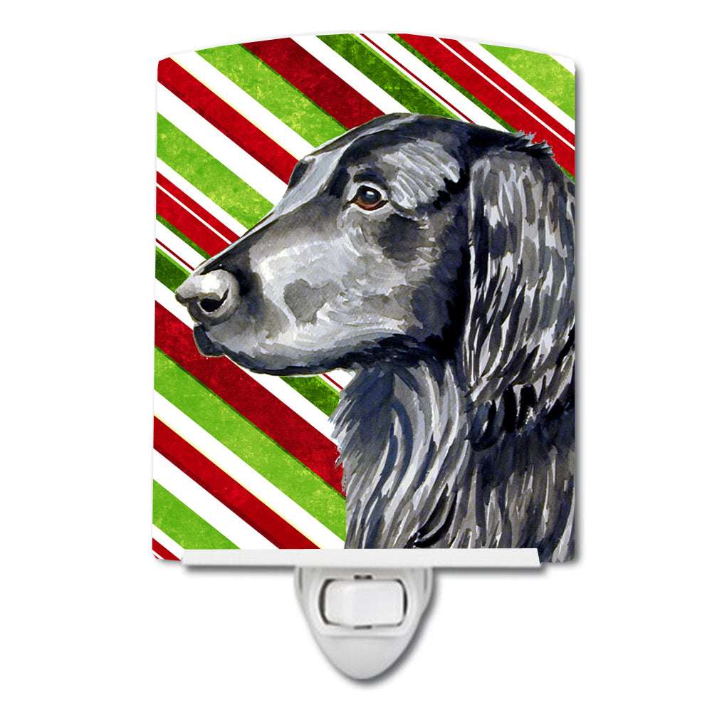 Flat Coated Retriever Candy Cane Holiday Christmas Ceramic Night Light LH9231CNL - the-store.com