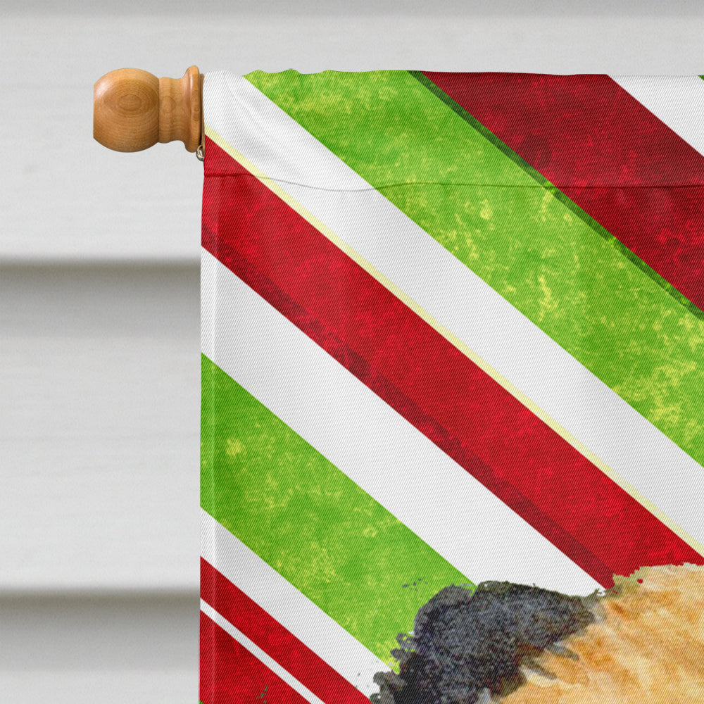 Border Terrier Candy Cane Holiday Christmas  Flag Canvas House Size  the-store.com.