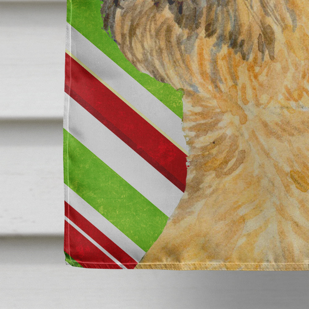 Border Terrier Candy Cane Holiday Christmas  Flag Canvas House Size  the-store.com.