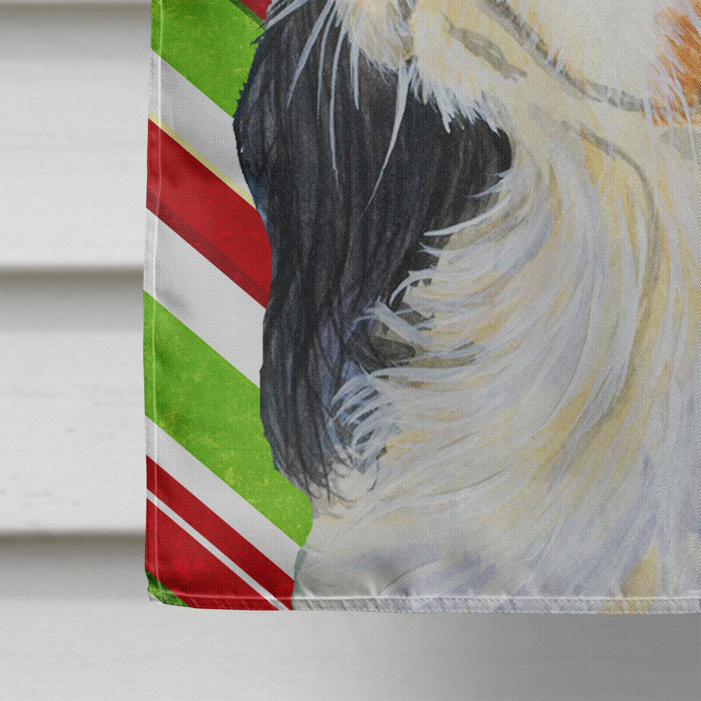 Cavalier Spaniel Candy Cane Holiday Christmas  Flag Canvas House Size  the-store.com.