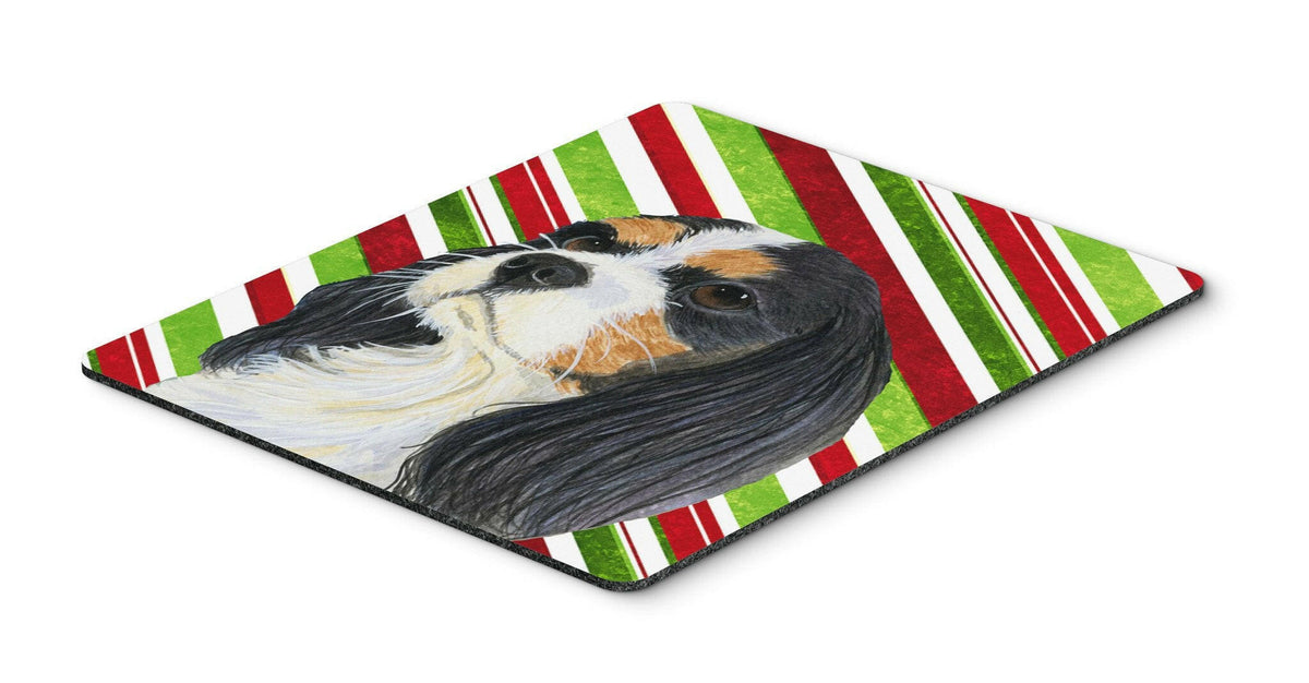 Cavalier Spaniel Candy Cane Holiday Christmas Mouse Pad, Hot Pad or Trivet by Caroline&#39;s Treasures