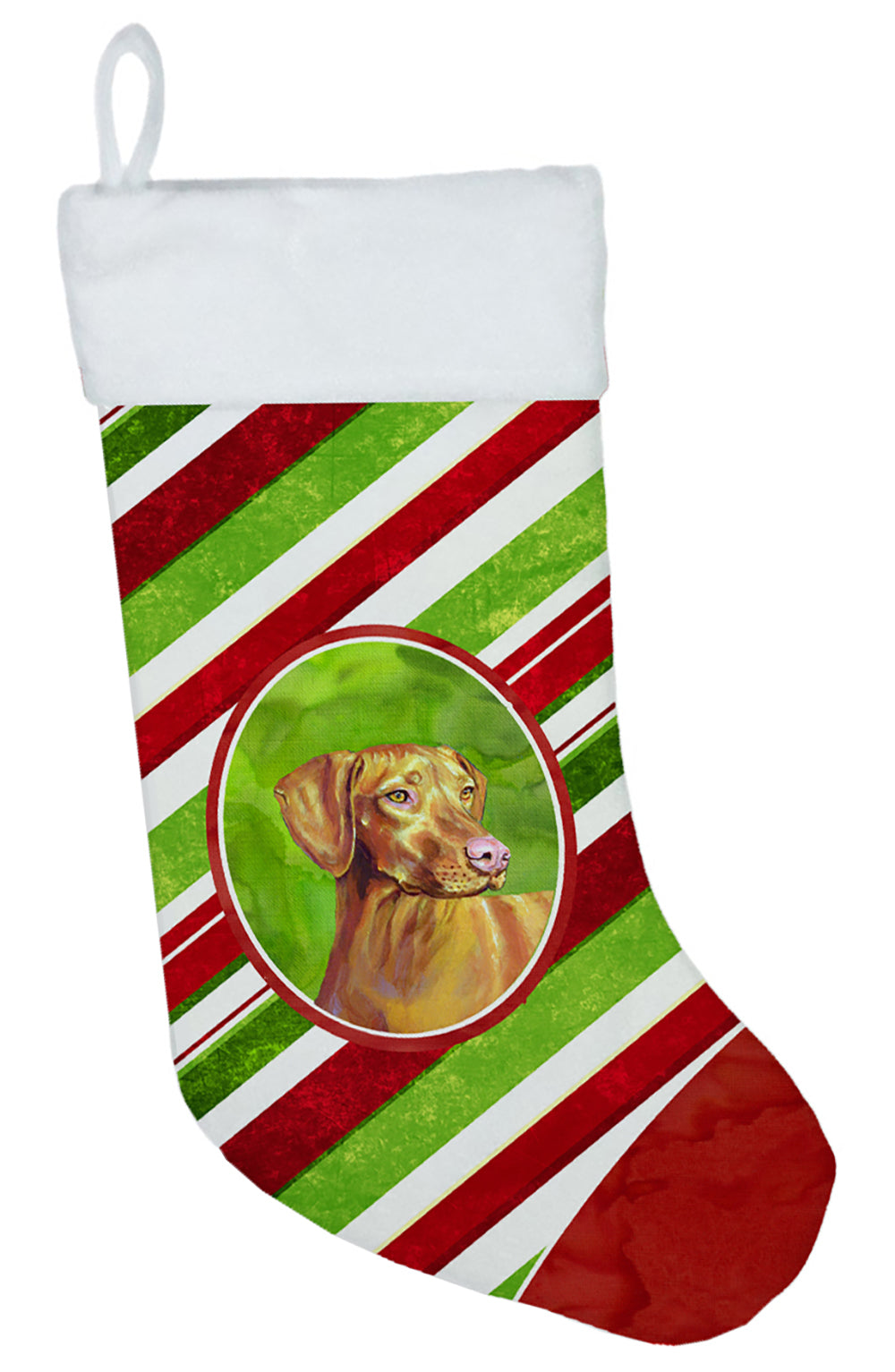 Vizsla Candy Cane Holiday Christmas Christmas Stocking LH9235  the-store.com.