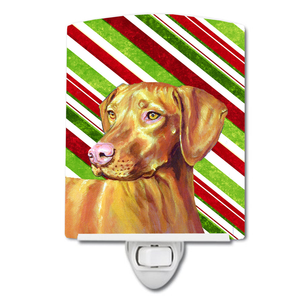 Vizsla Candy Cane Holiday Christmas Ceramic Night Light LH9235CNL - the-store.com