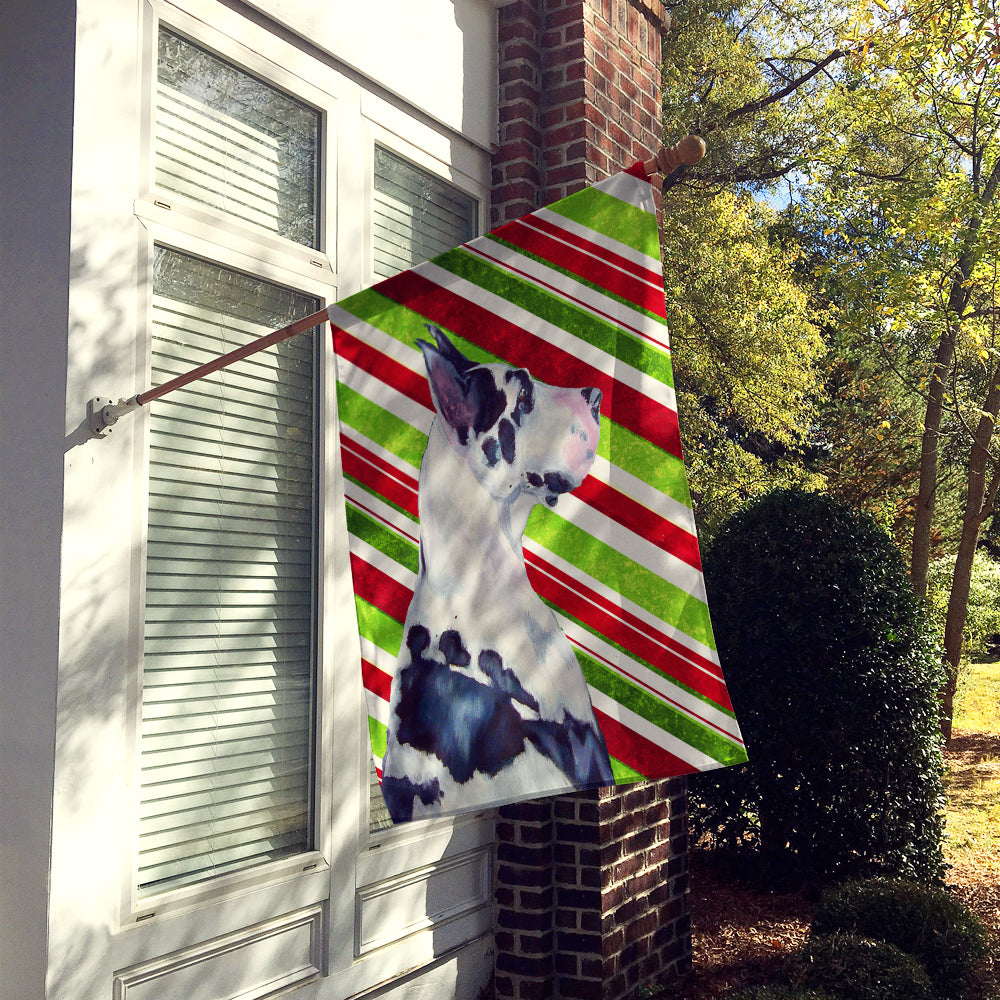 Great Dane Candy Cane Holiday Christmas  Flag Canvas House Size  the-store.com.