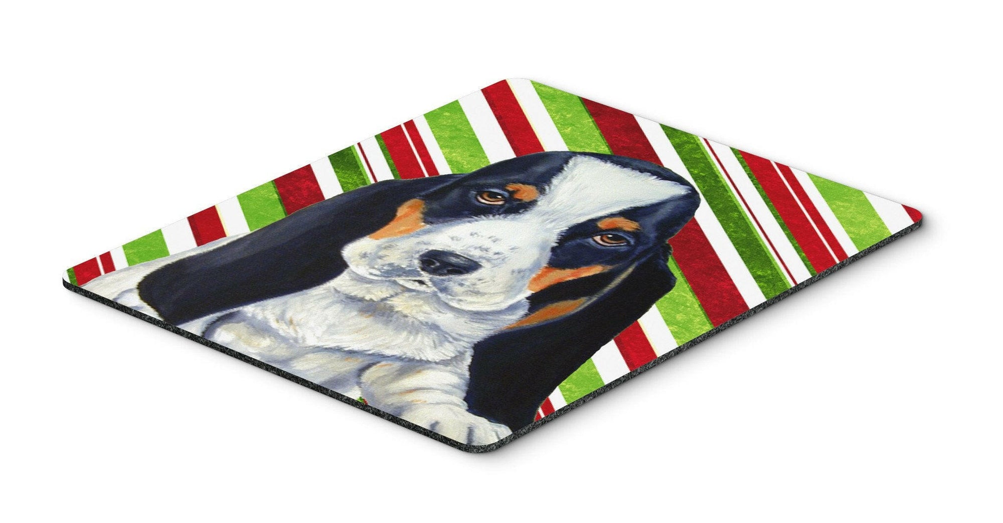 Basset Hound Candy Cane Holiday Christmas Mouse Pad, Hot Pad or Trivet by Caroline's Treasures