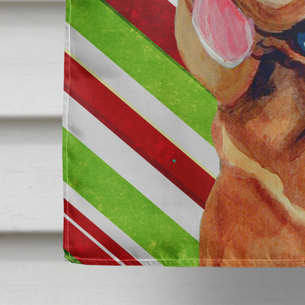 Bloodhound Candy Cane Holiday Christmas  Flag Canvas House Size  the-store.com.