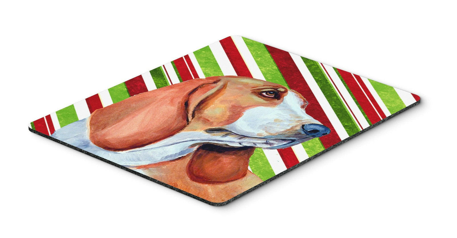 Basset Hound Candy Cane Holiday Christmas Mouse Pad, Hot Pad or Trivet by Caroline's Treasures