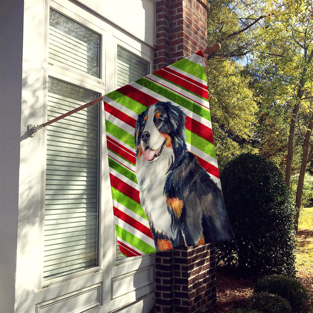 Bernese Mountain Dog Candy Cane Holiday Christmas  Flag Canvas House Size  the-store.com.