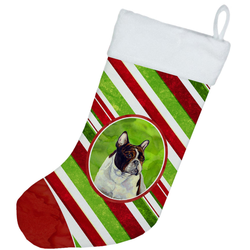 French Bulldog Candy Cane Holiday Christmas Christmas Stocking LH9247  the-store.com.