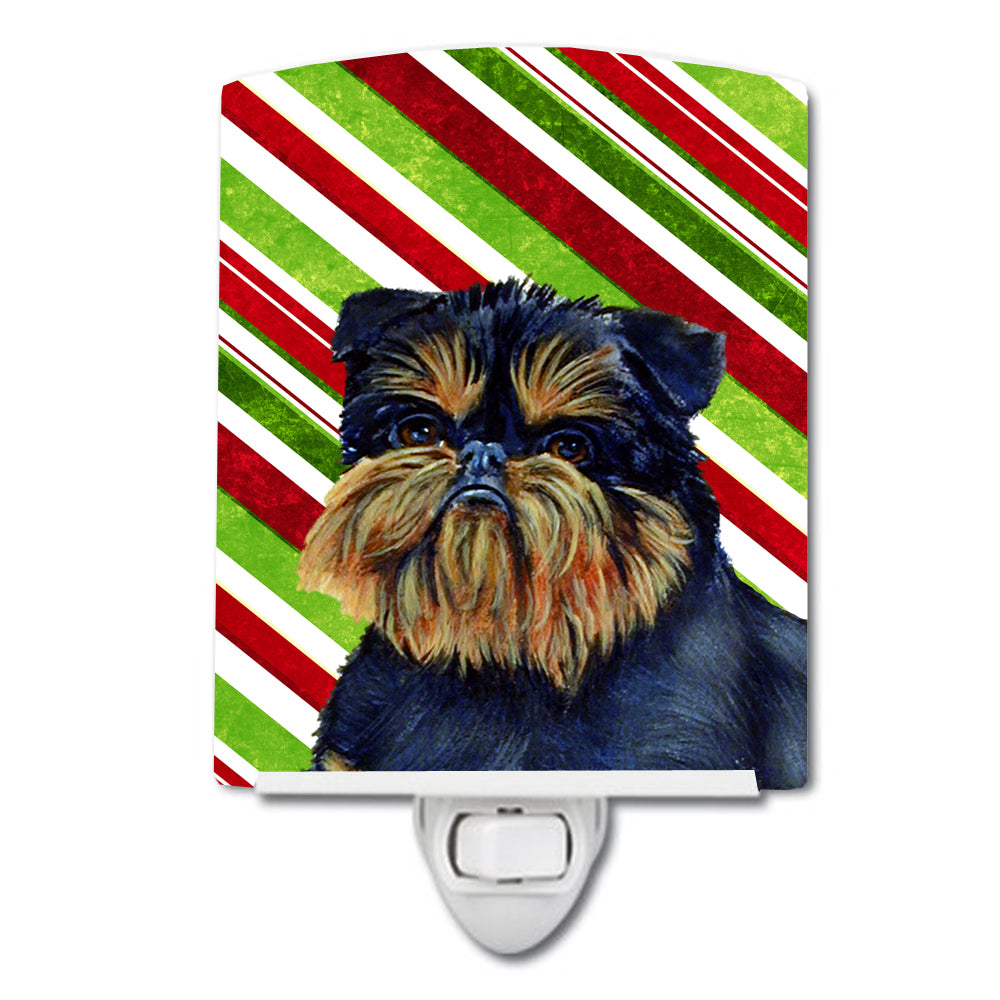 Brussels Griffon Candy Cane Holiday Christmas Ceramic Night Light LH9253CNL - the-store.com