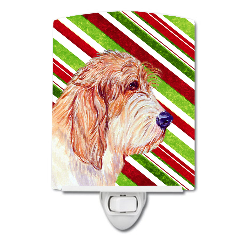 Petit Basset Griffon Vendeen Candy Cane Holiday Christmas Ceramic Night Light LH9262CNL - the-store.com