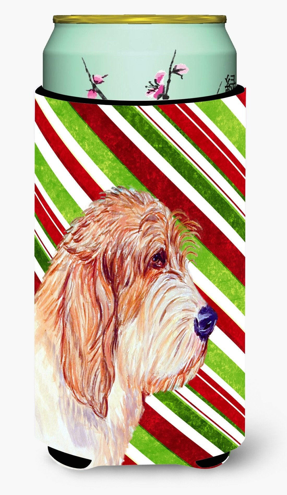 Petit Basset Griffon Vendeen Candy  Christmas  Tall Boy Beverage Insulator Beverage Insulator Hugger by Caroline's Treasures