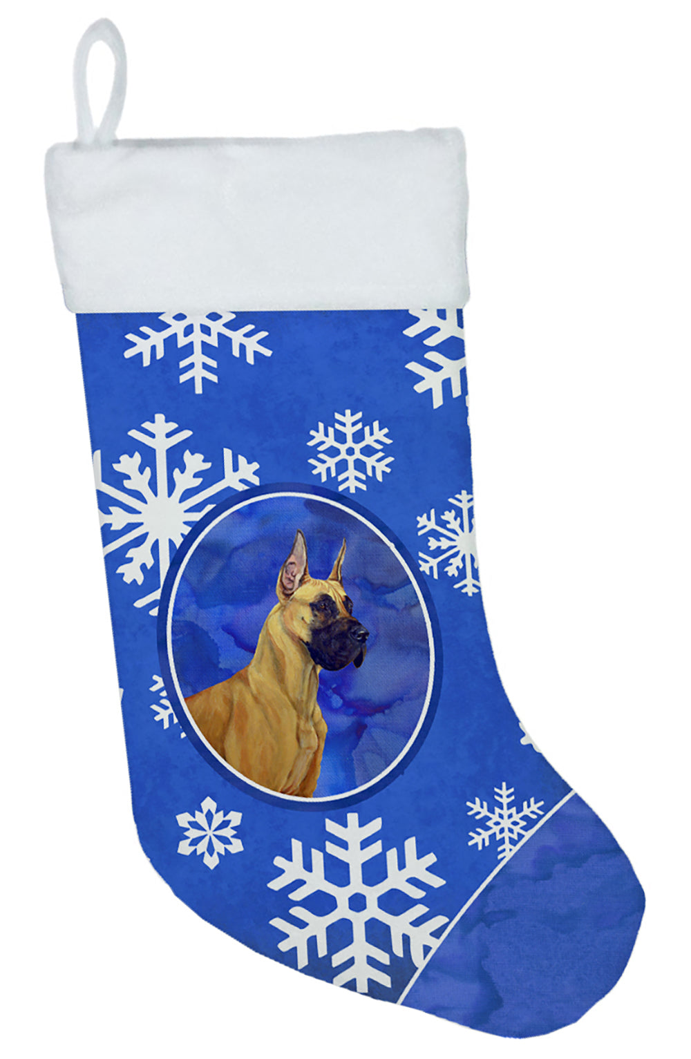 Great Dane Winter Snowflakes Snowflakes Holiday Christmas  Stocking  the-store.com.