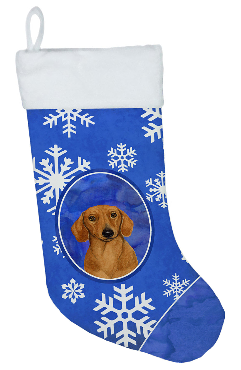 Dachshund Winter Snowflakes Snowflakes Holiday Christmas  Stocking  the-store.com.