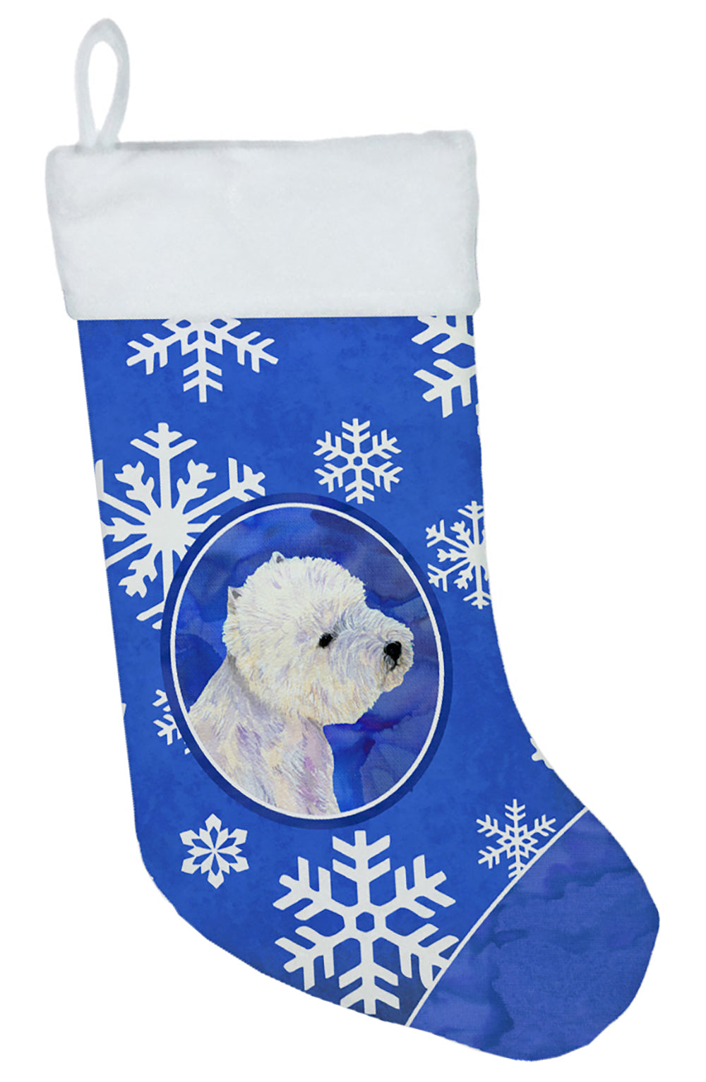 Westie Winter Snowflakes Snowflakes Holiday Christmas Christmas Stocking LH9270  the-store.com.