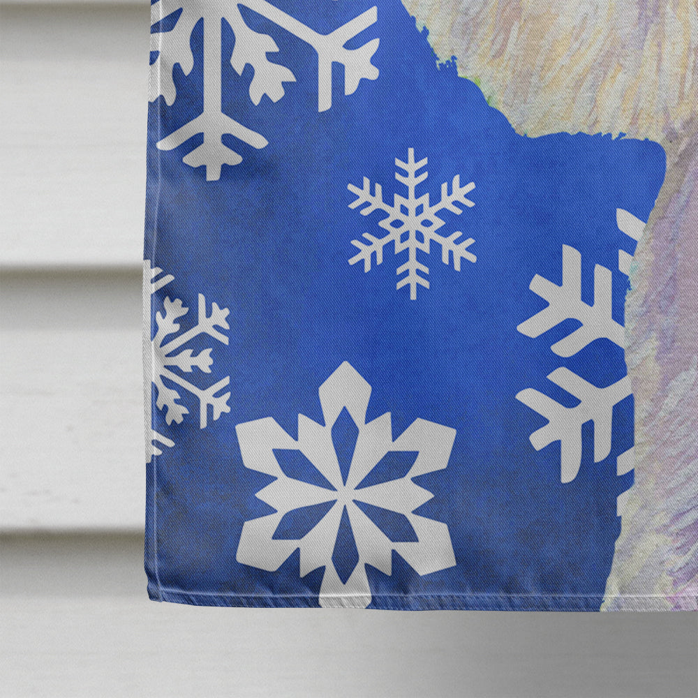 Westie Winter Snowflakes Holiday Flag Canvas House Size  the-store.com.