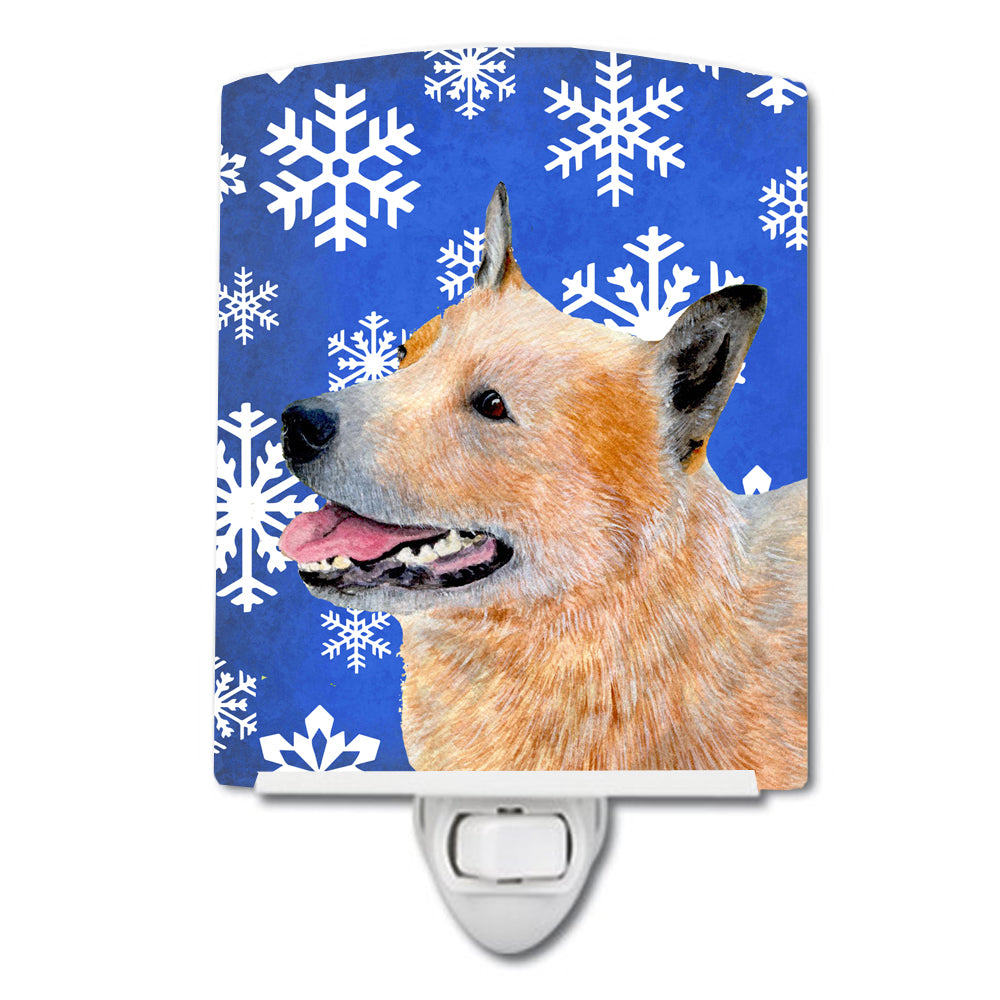 Australian Cattle Dog Winter Snowflakes Holiday Ceramic Night Light LH9272CNL - the-store.com