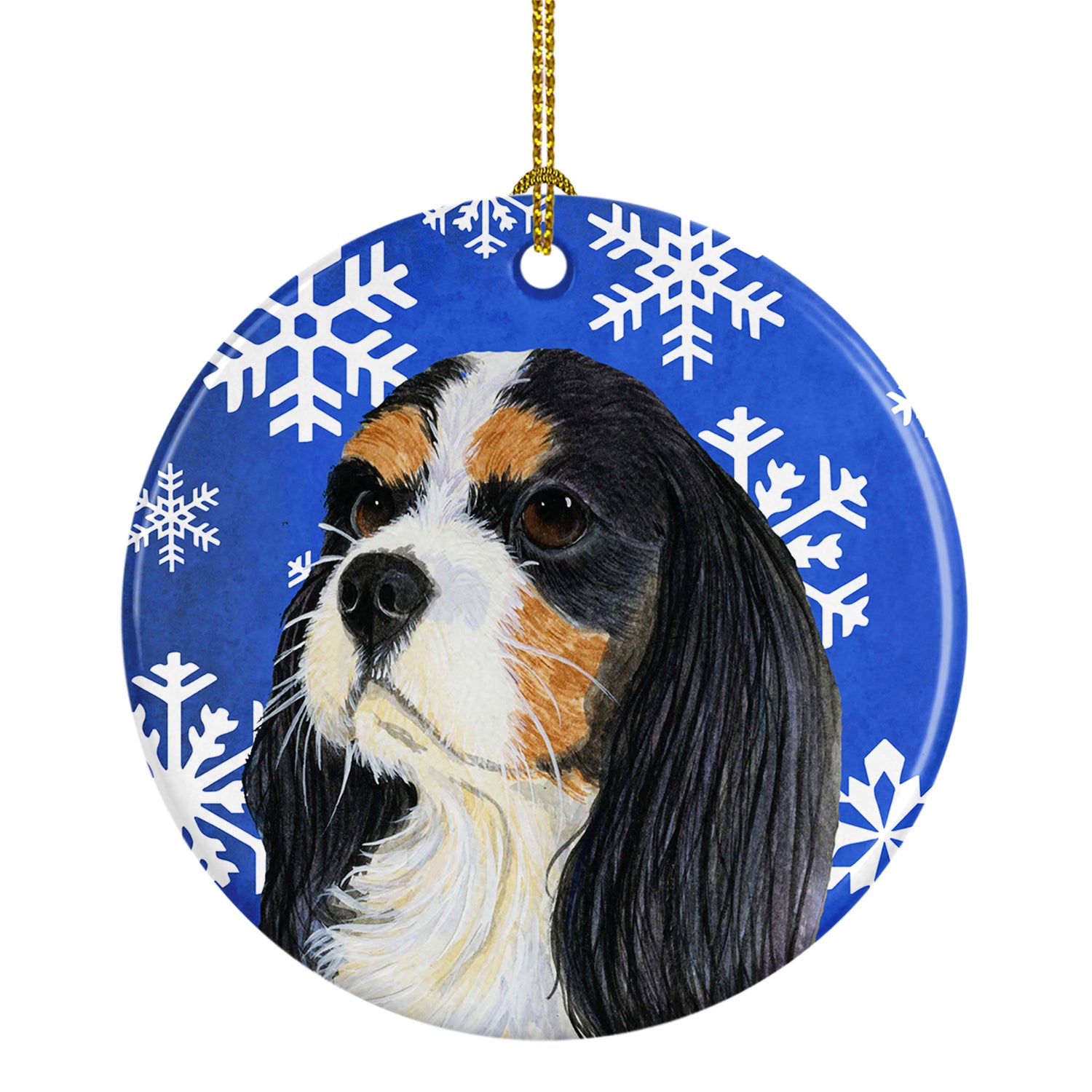 Cavalier Spaniel Winter Snowflake Holiday Ceramic Ornament LH9279 - the-store.com