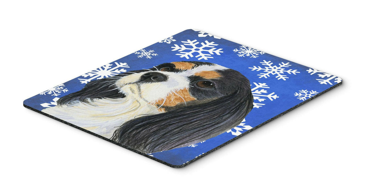 Cavalier Spaniel Winter Snowflakes Holiday Mouse Pad, Hot Pad or Trivet by Caroline&#39;s Treasures