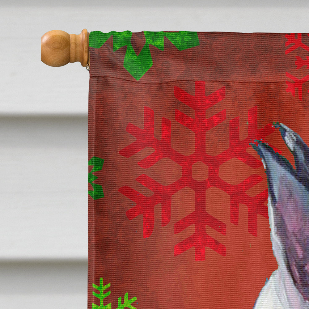 Great Dane Red Green Snowflakes Christmas Flag Canvas House Size  the-store.com.