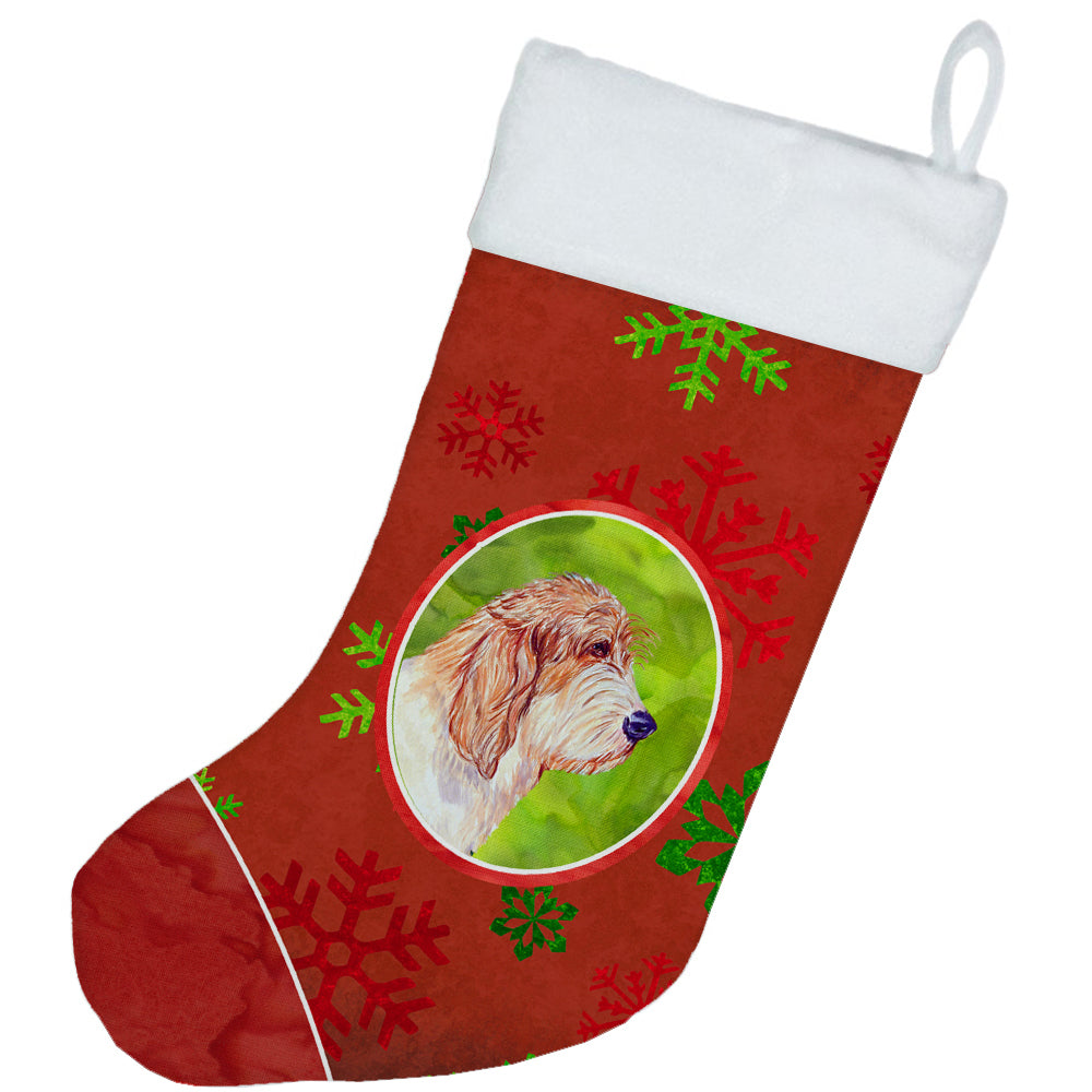 Petit Basset Griffon Vendeen Snowflakes Holiday Christmas  Stocking  the-store.com.