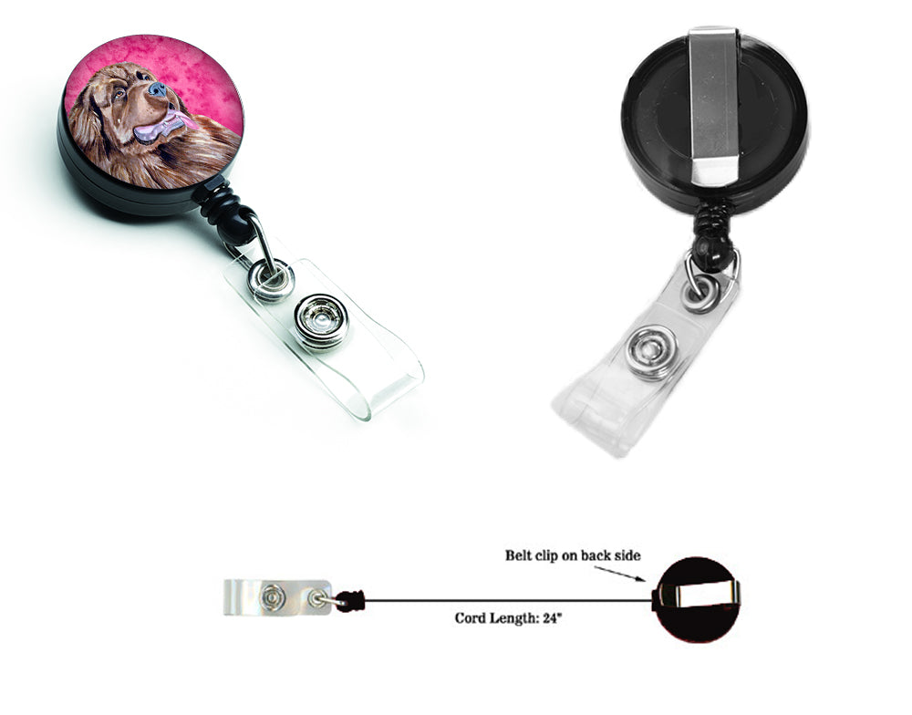 Pink Newfoundland Retractable Badge Reel LH9354PKBR  the-store.com.