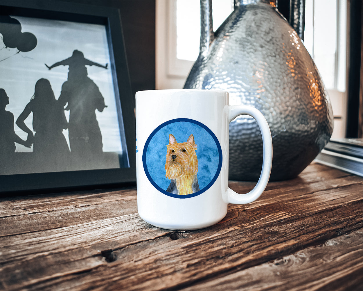 Silky Terrier  Dishwasher Safe Microwavable Ceramic Coffee Mug 15 ounce  the-store.com.