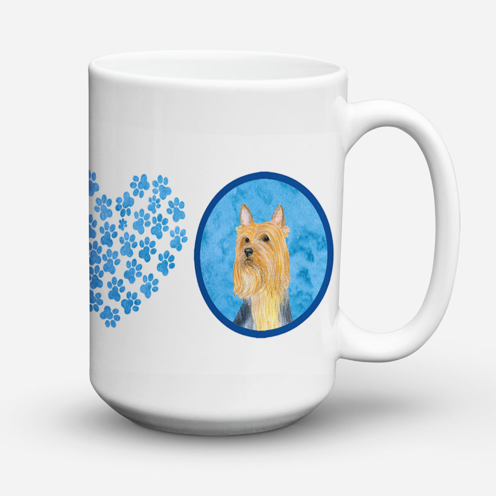 Silky Terrier  Dishwasher Safe Microwavable Ceramic Coffee Mug 15 ounce  the-store.com.