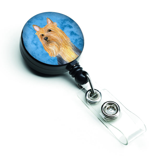 Blue Silky Terrier Retractable Badge Reel LH9361BUBR  the-store.com.