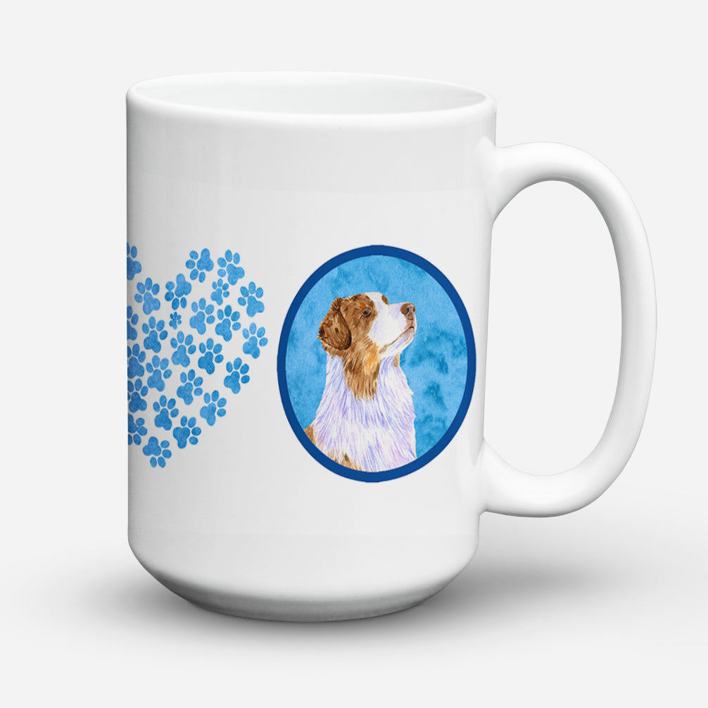 Australian Shepherd  Dishwasher Safe Microwavable Ceramic Coffee Mug 15 ounce  the-store.com.