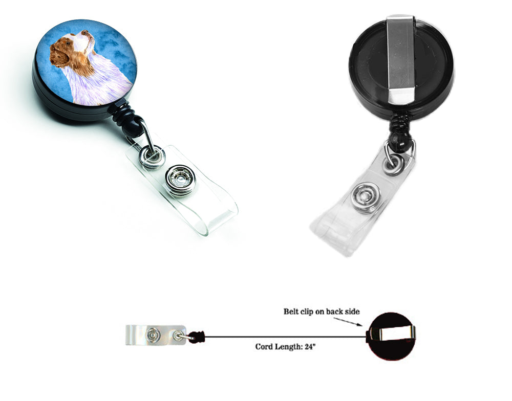 Blue Australian Shepherd Retractable Badge Reel LH9363BUBR  the-store.com.