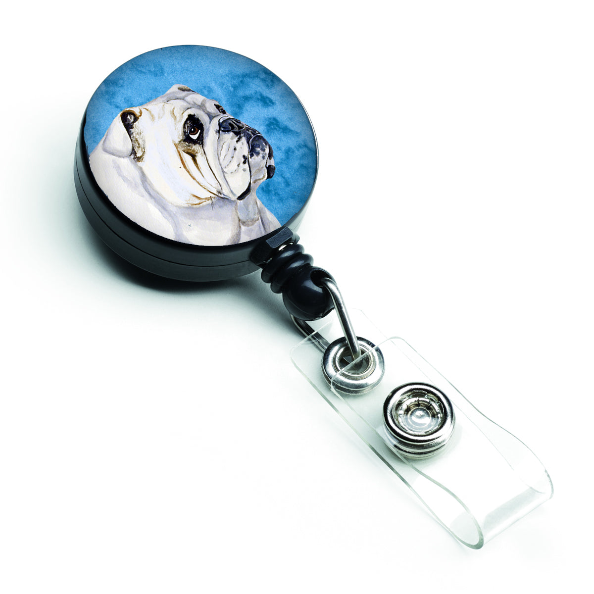 Blue Bulldog English Retractable Badge Reel LH9364BUBR  the-store.com.