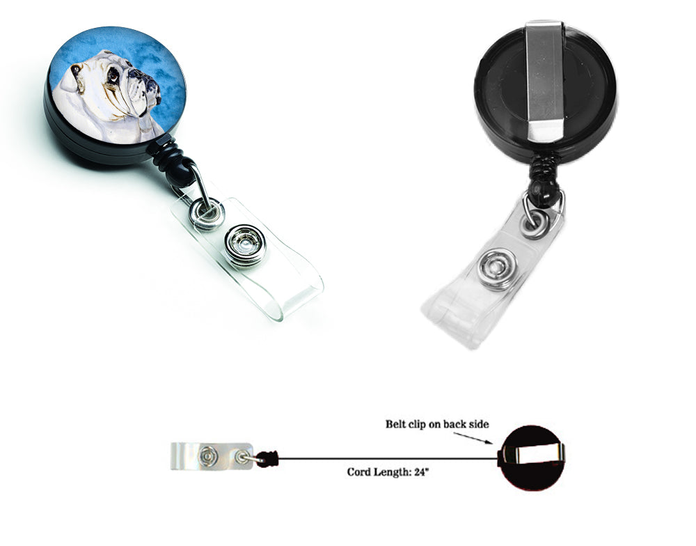 Blue Bulldog English Retractable Badge Reel LH9364BUBR  the-store.com.