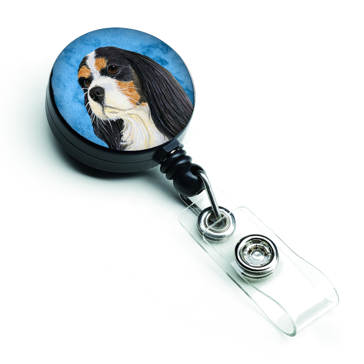 Blue Cavalier Spaniel Retractable Badge Reel LH9369BUBR  the-store.com.