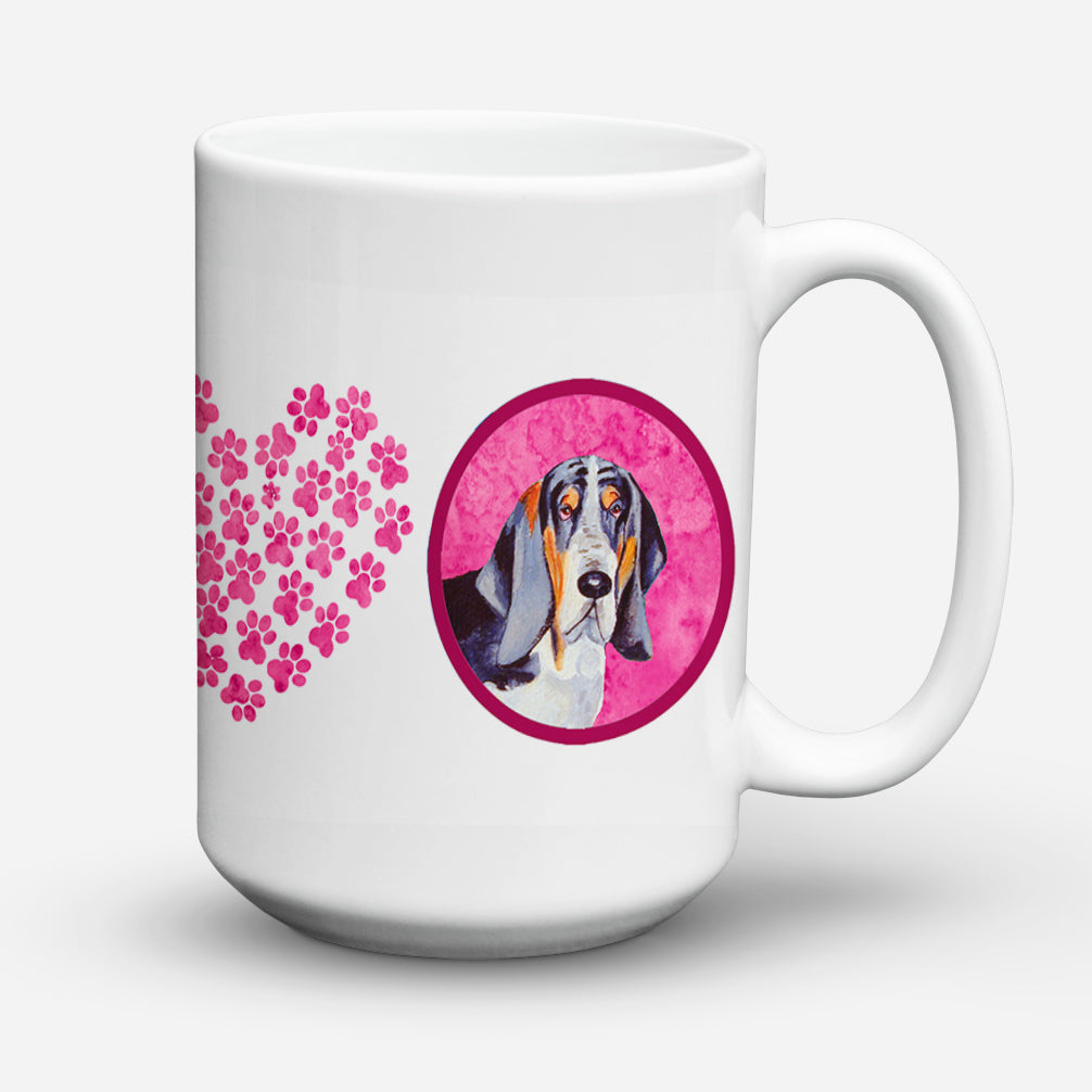 Basset Hound  Dishwasher Safe Microwavable Ceramic Coffee Mug 15 ounce  the-store.com.