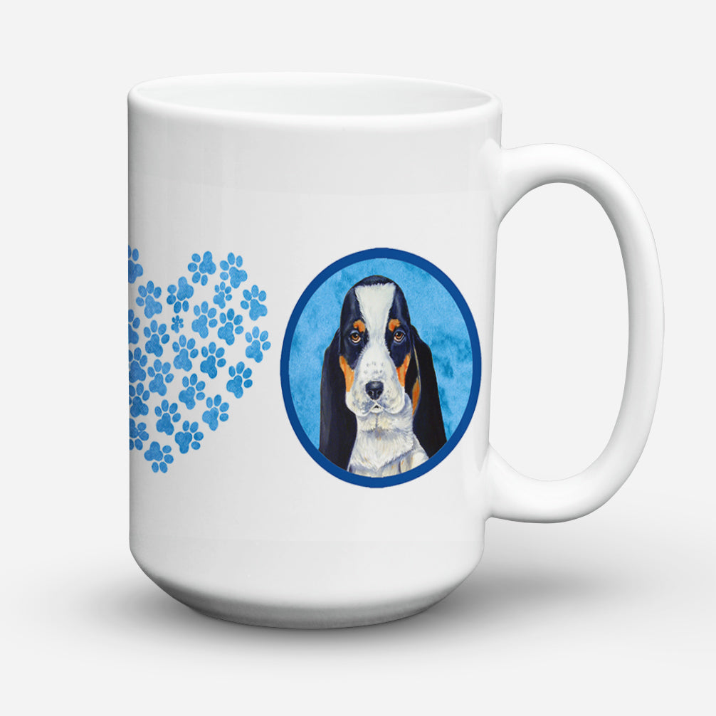 Basset Hound  Dishwasher Safe Microwavable Ceramic Coffee Mug 15 ounce  the-store.com.