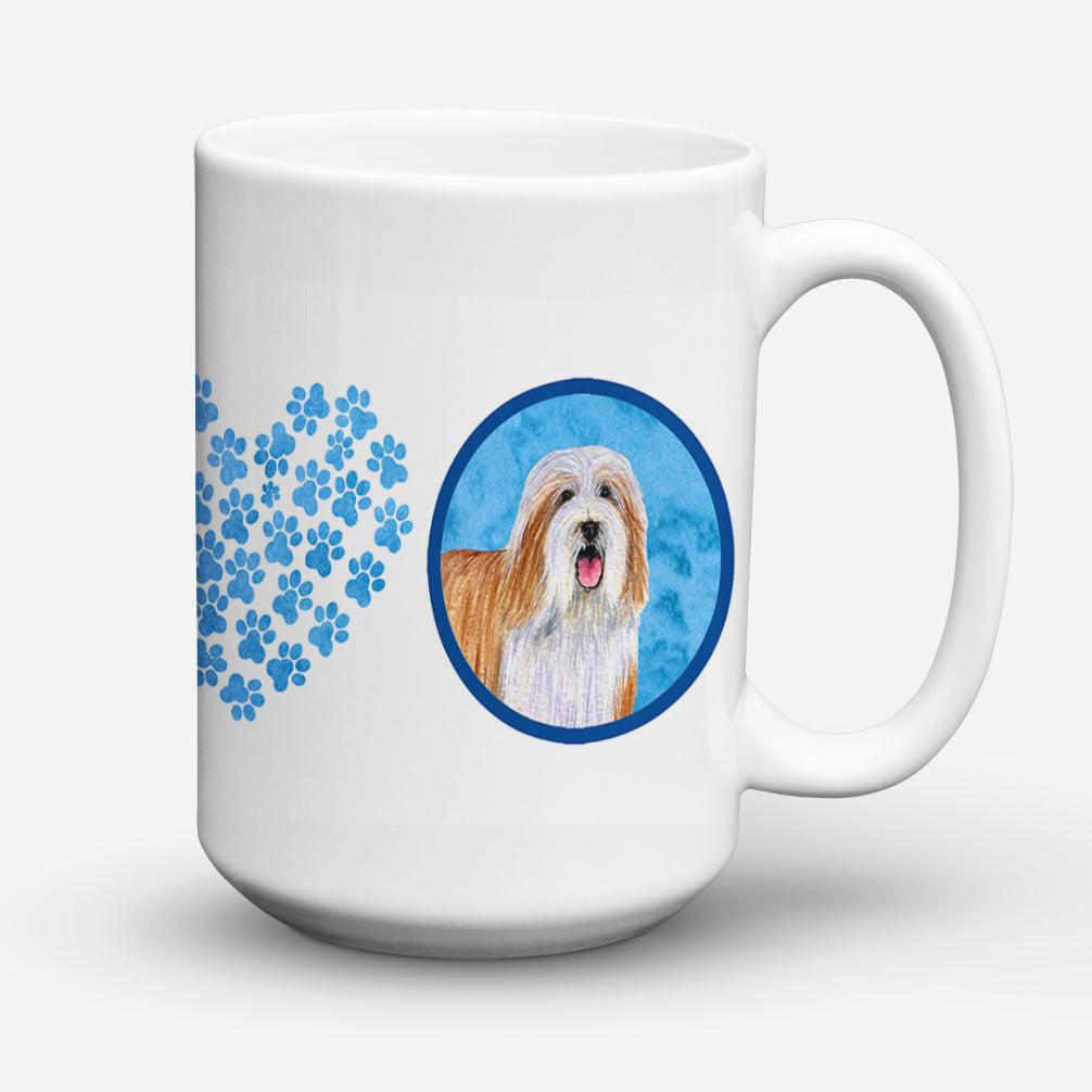 Bearded Collie  Dishwasher Safe Microwavable Ceramic Coffee Mug 15 ounce  the-store.com.